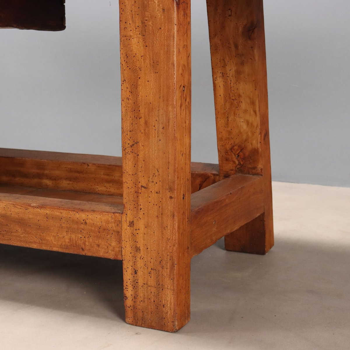 Établi de Menuisier Ancien Châtaigner Italie XIXe Siècle Restauré -photo-4