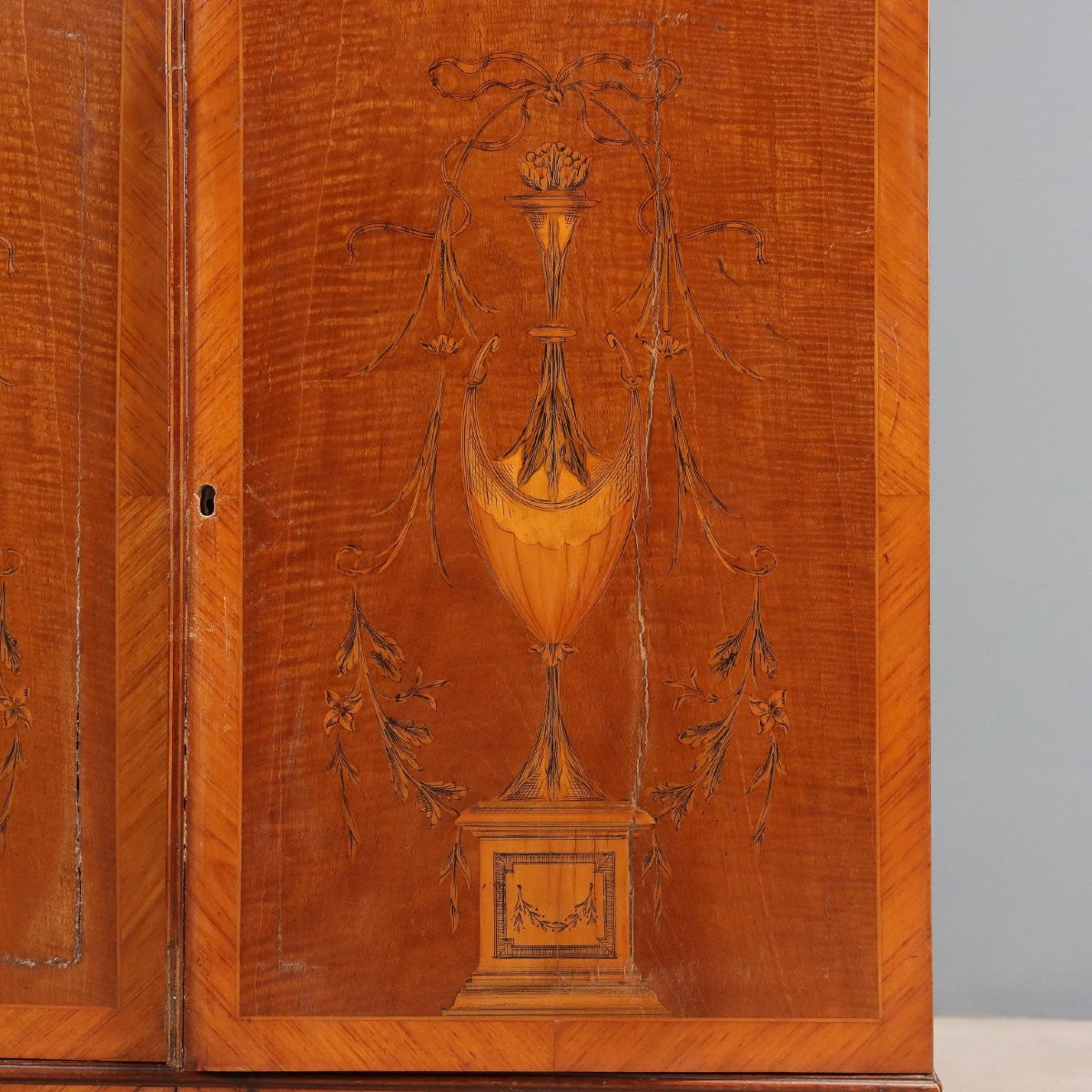 Antique Bookcase Mahogany Maple Inlays United Kingdom XX Century-photo-5