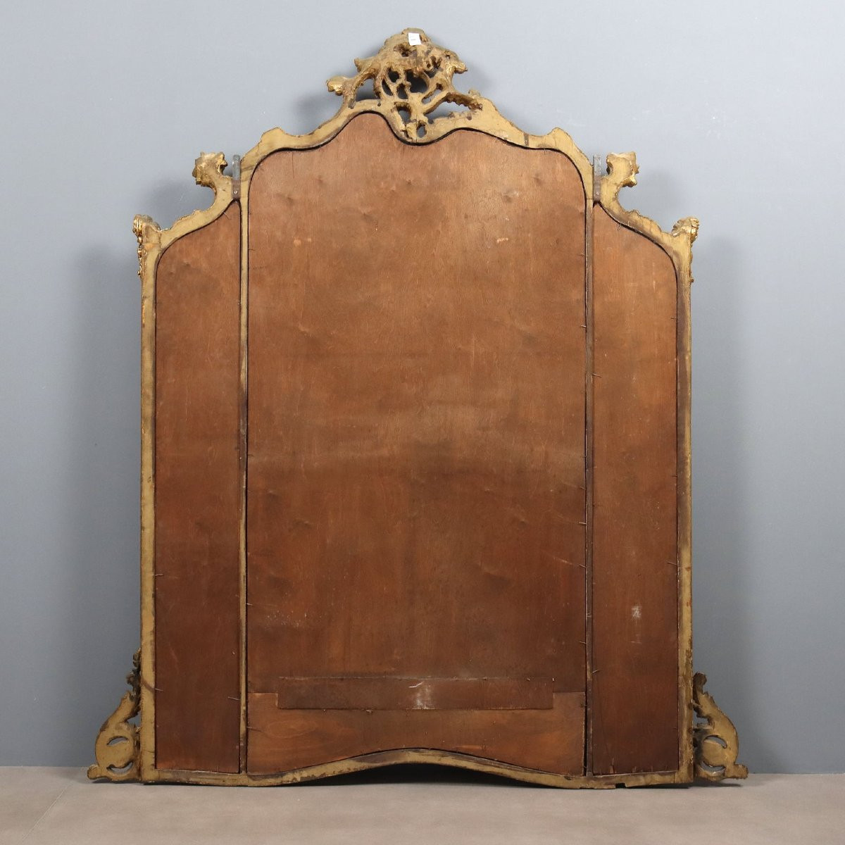 Antique Mirror Gilded Carved Wood Italy XIX Century-photo-7