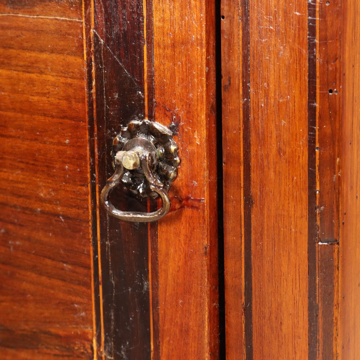 Table de Chevet Néoclassique Ancienne Noyer Italie XVIIIe Siècle-photo-2