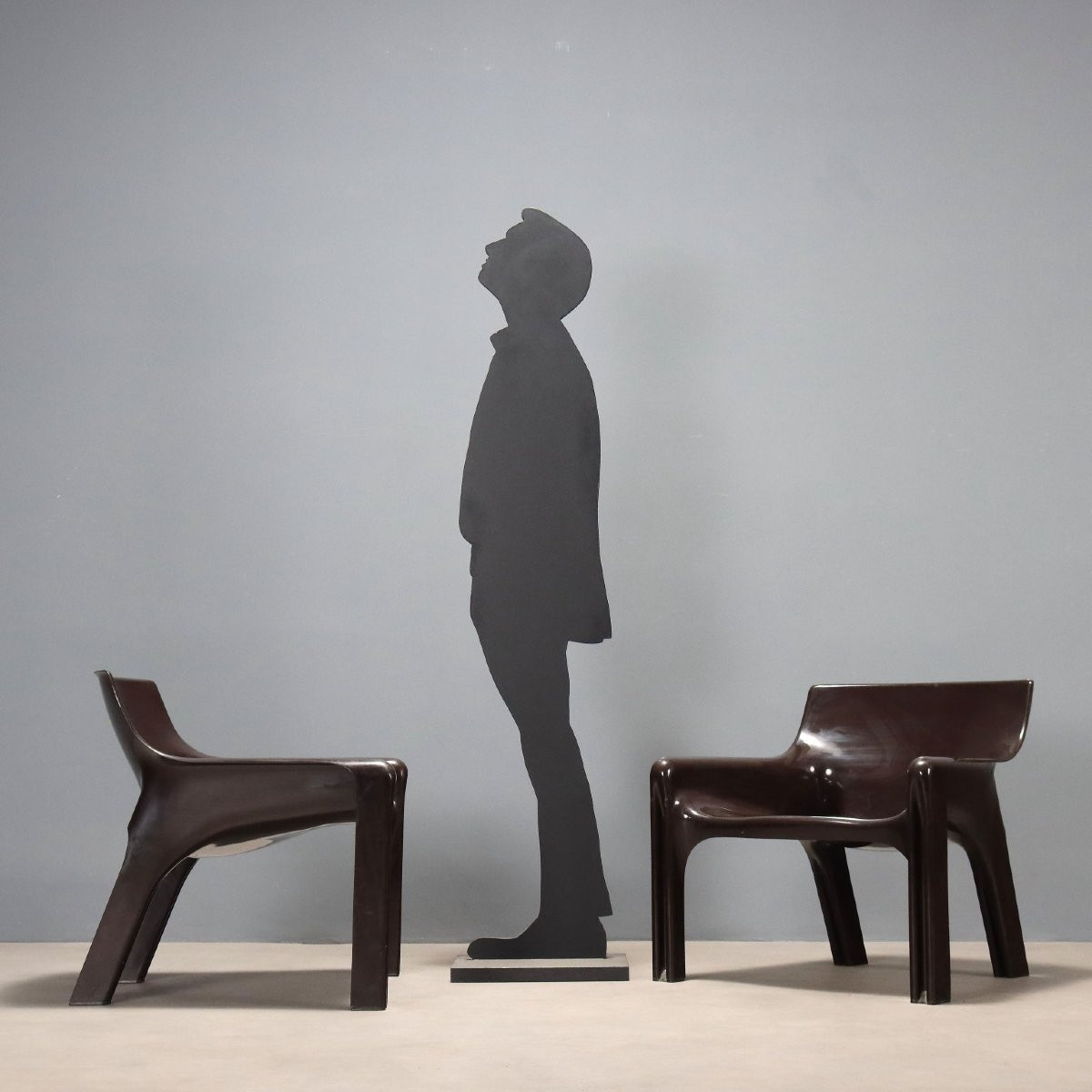 Artemide Vicario Armchairs Vintage Design V. Magistretti Italy 1960s-photo-2