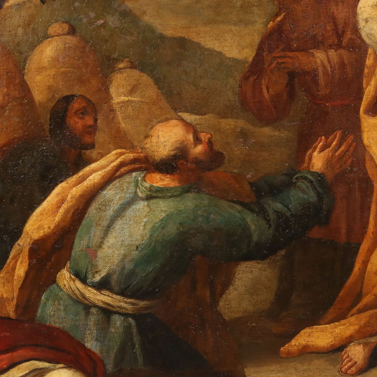 Antique Painting Moses And The Bronze Snake Oil On Canvas '600-photo-2