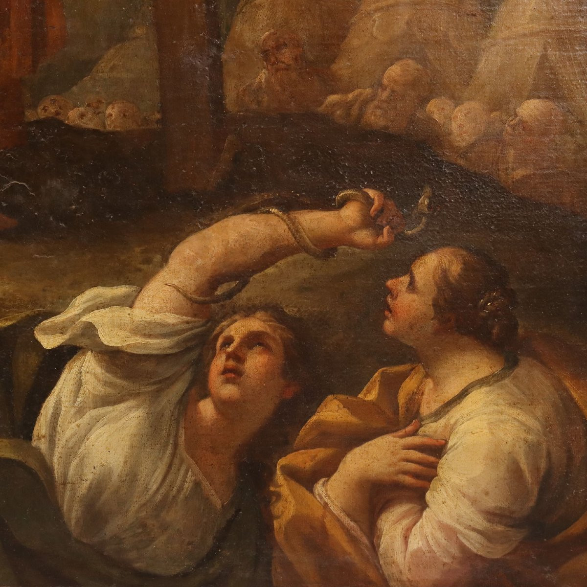 Antique Painting Moses And The Bronze Snake Oil On Canvas '600-photo-4