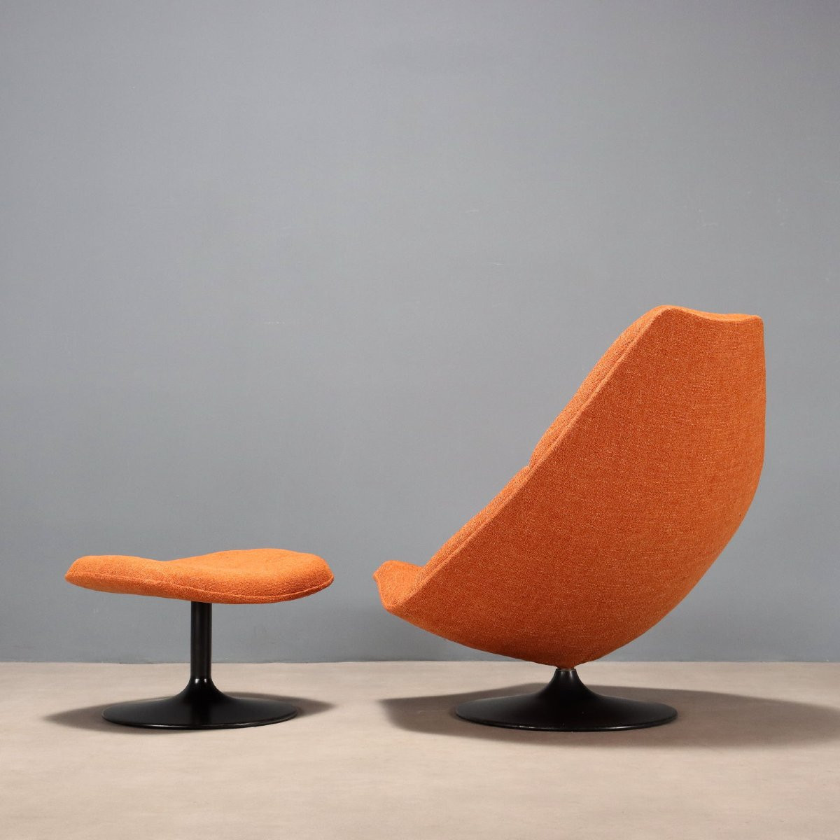 Artifort F588 Armchair Vintage Design G. Harcourt With Footrest 1960s-photo-5