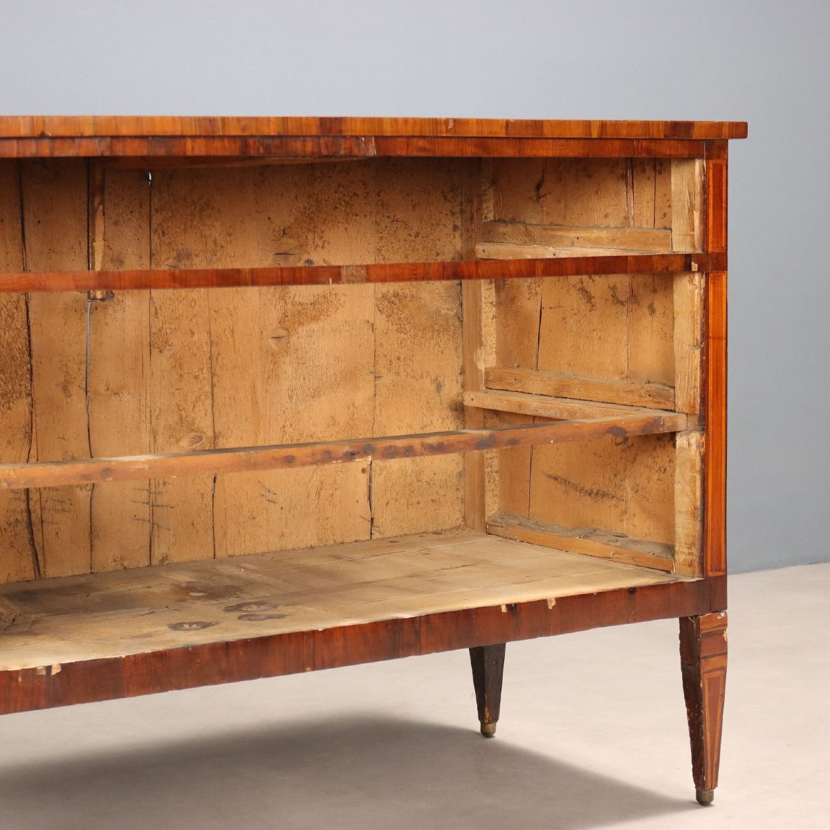 Commode Néoclassique Ancienne Merisier Noyer Italie XVIIIe Siècle-photo-8