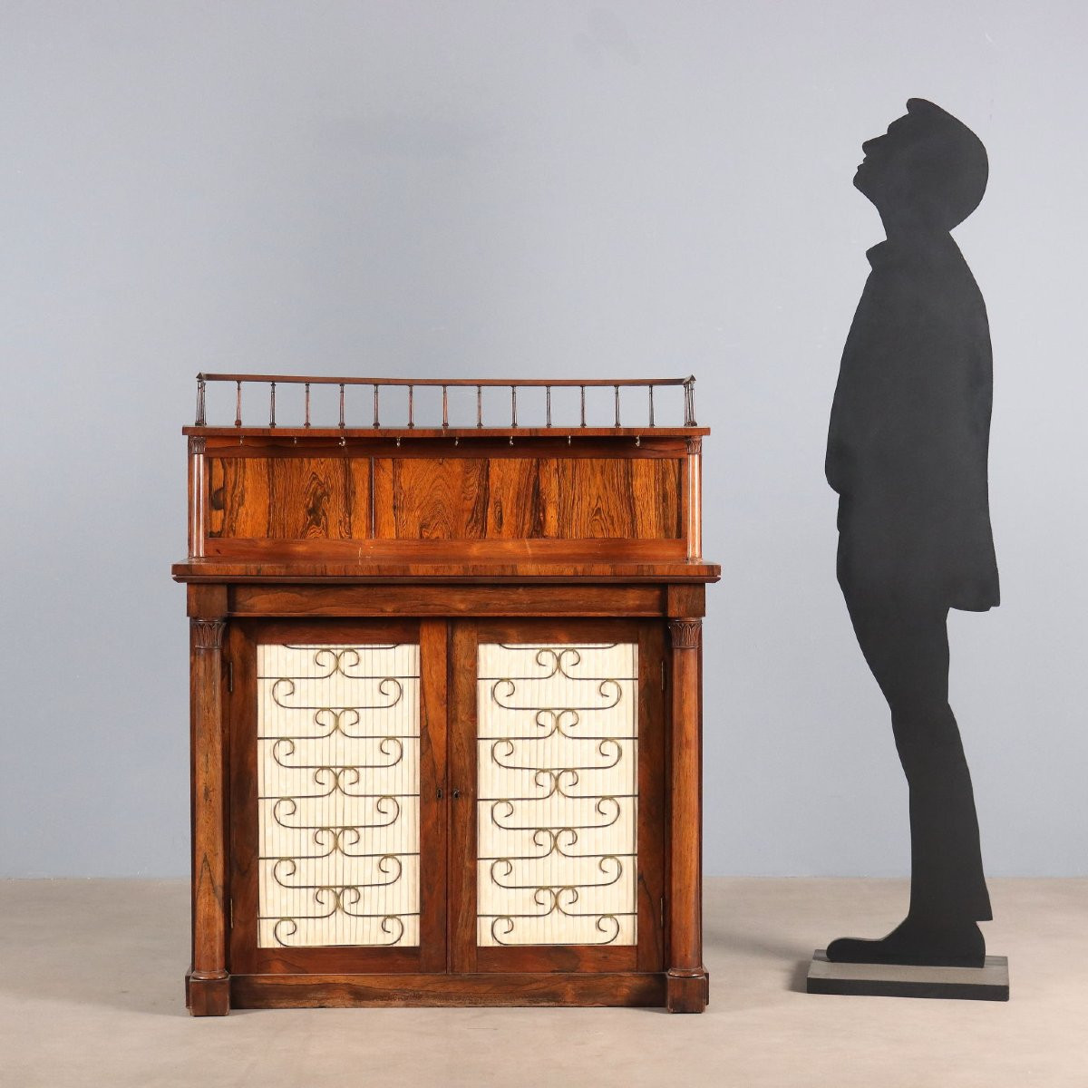 Antique Cupboard Bois De Violette Brass Fabric United Kingdom '800-photo-2