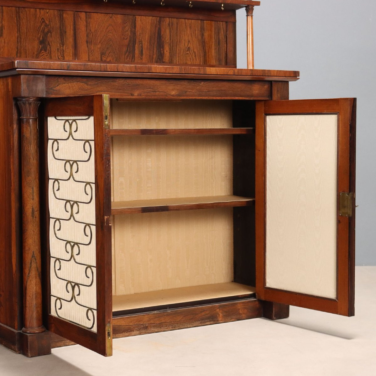 Antique Cupboard Bois De Violette Brass Fabric United Kingdom '800-photo-3