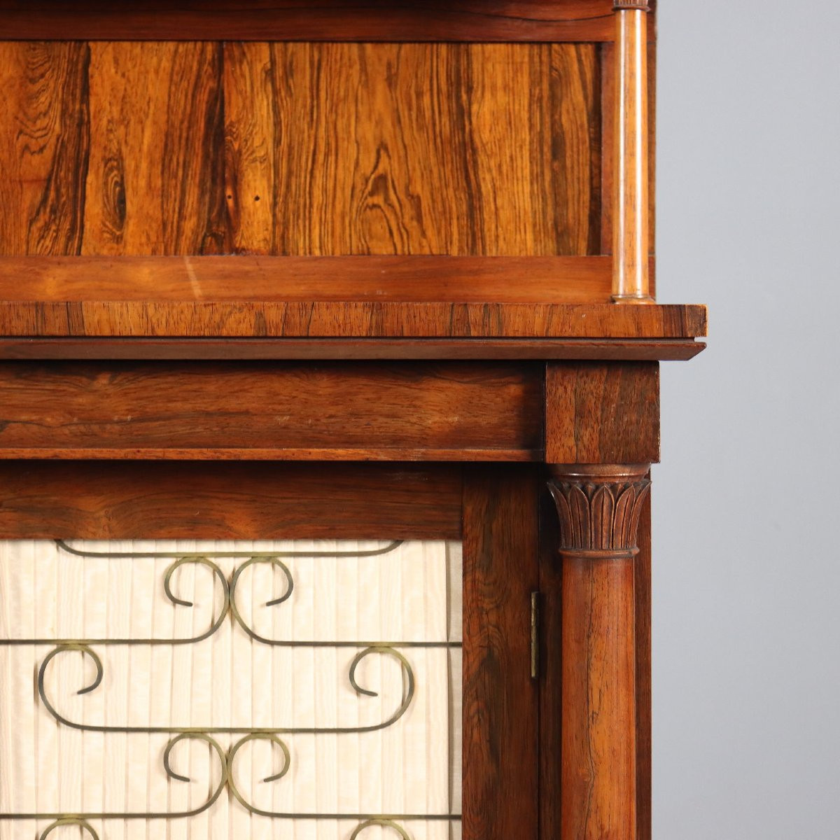 Antique Cupboard Bois De Violette Brass Fabric United Kingdom '800-photo-2