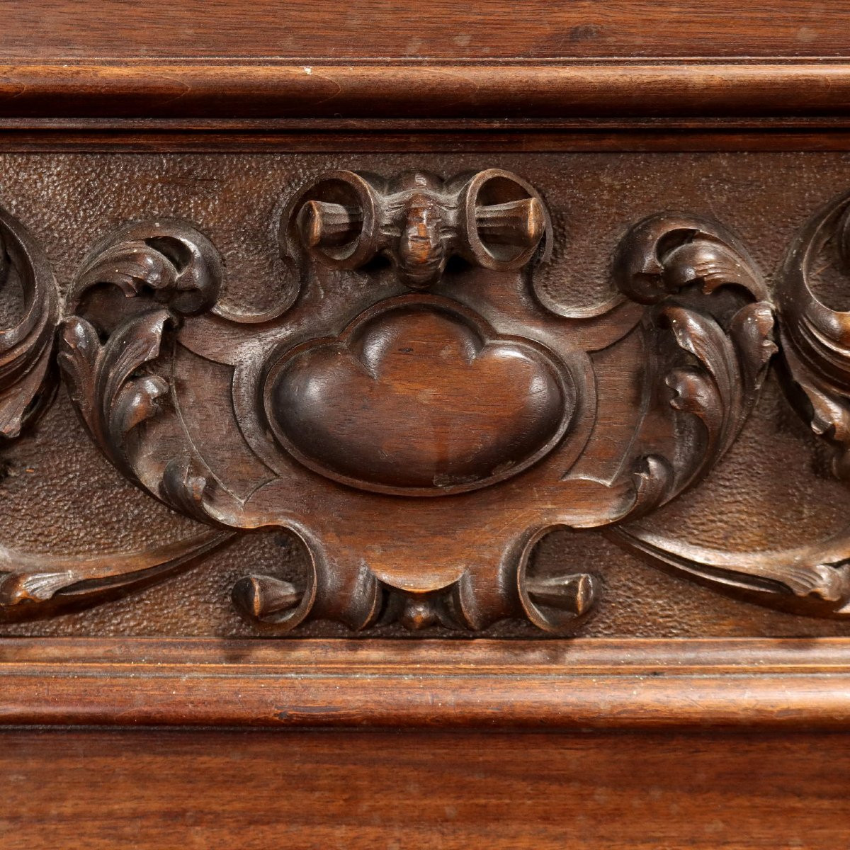 Antique Bed Neo-renaissance Carved Wood Italy XX Century-photo-5