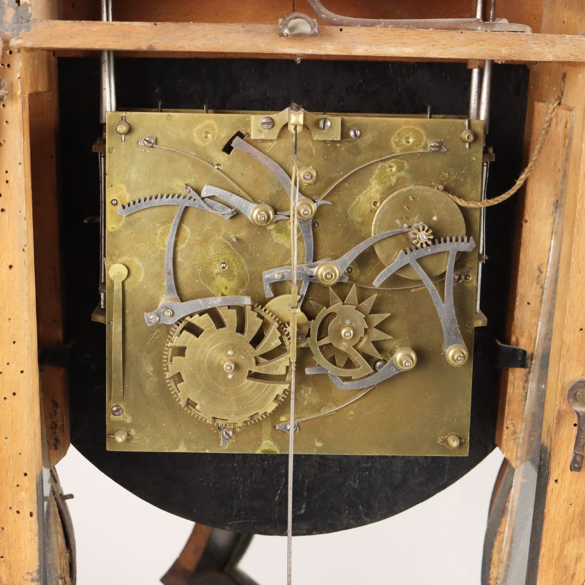 Antique Neuchateloise Pendulum Clock Bronze Decorations '800-photo-6