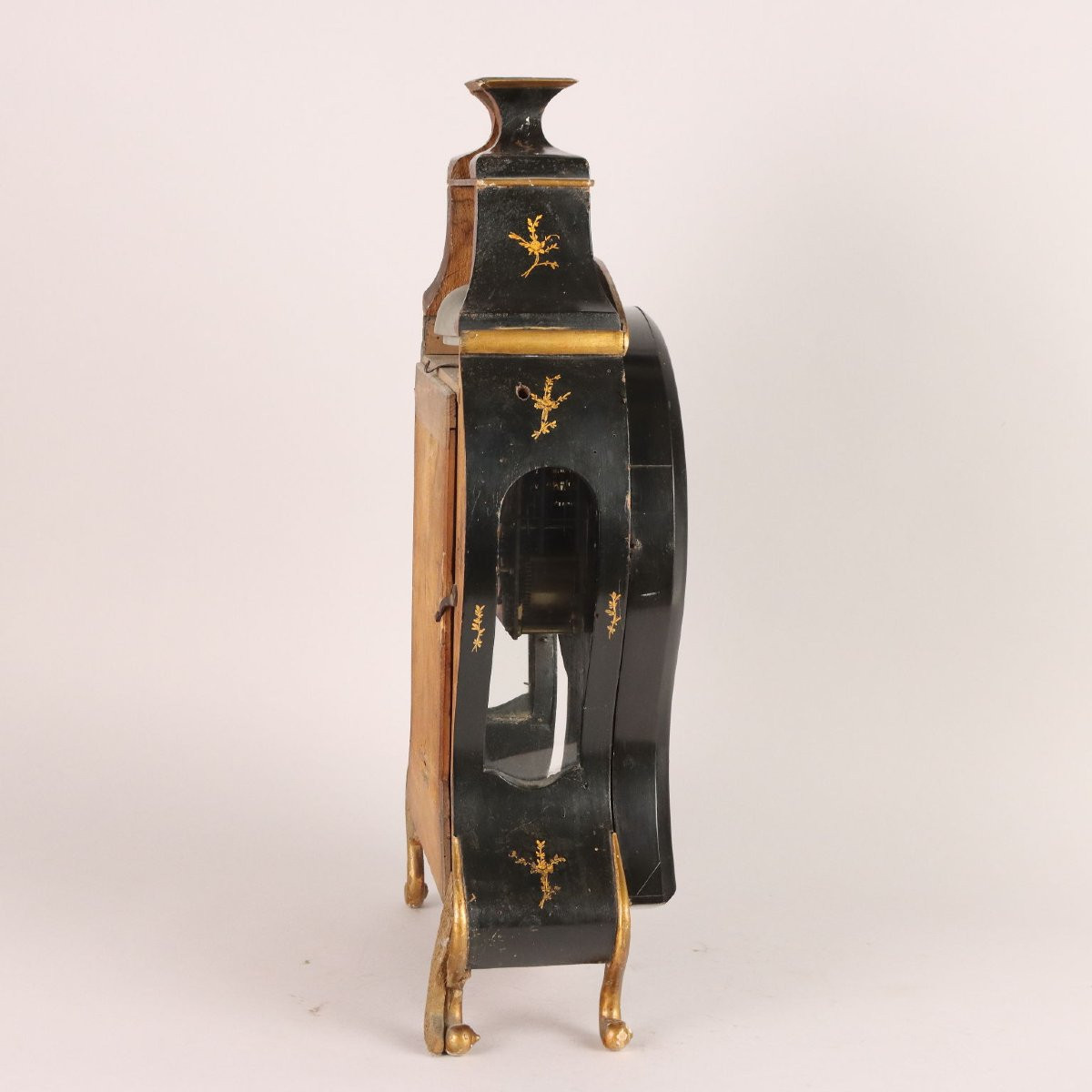 Antique Neuchateloise Pendulum Clock Bronze Decorations '800-photo-7