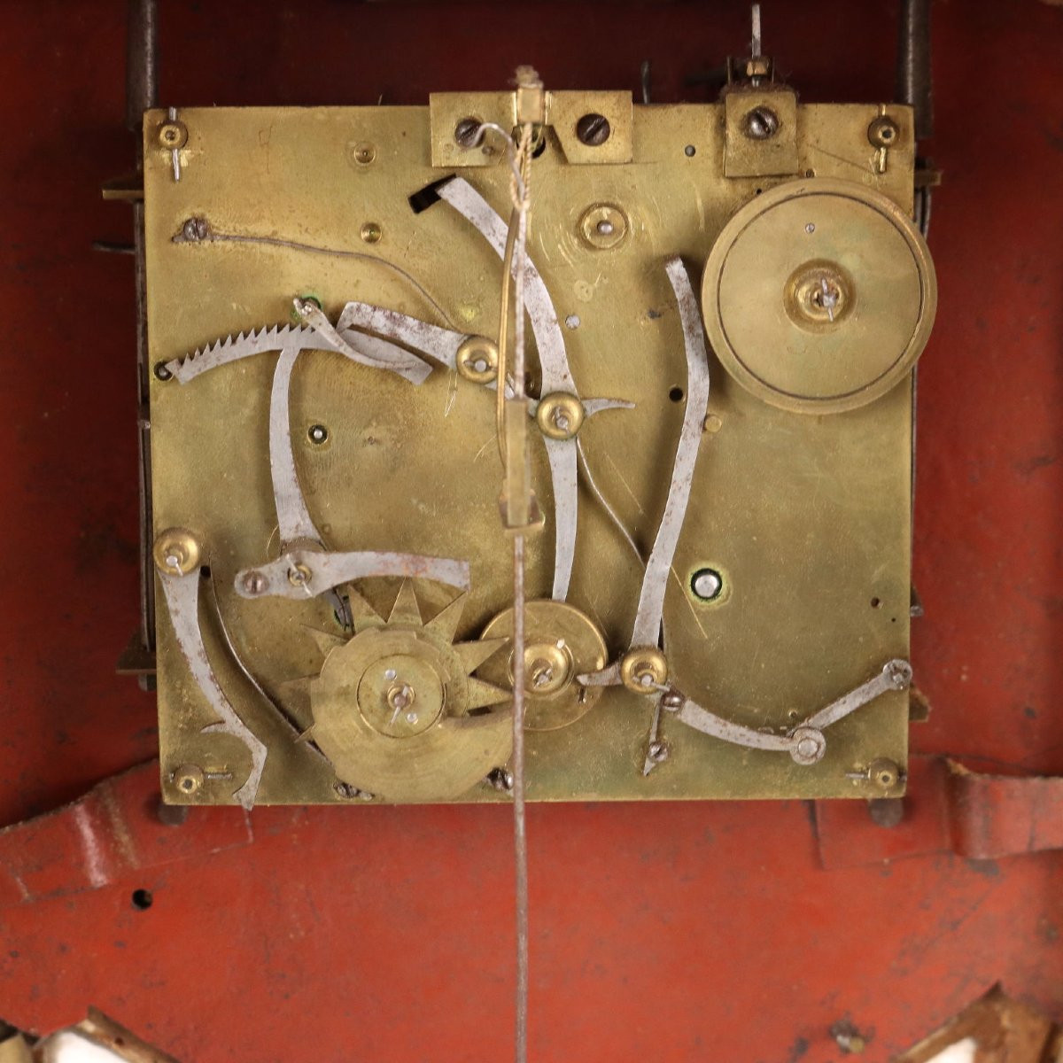 Antique Pendulum Clock Wood Decorations France XVIII Century-photo-7