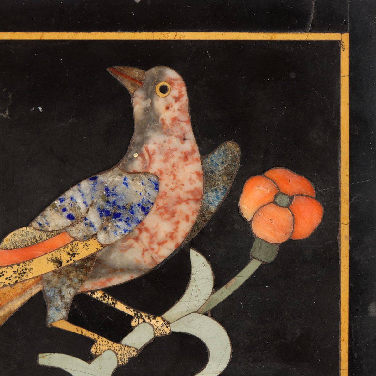 Four Panels In Florentine Mosaic. Florence, First Half Of The 17th Century.-photo-3