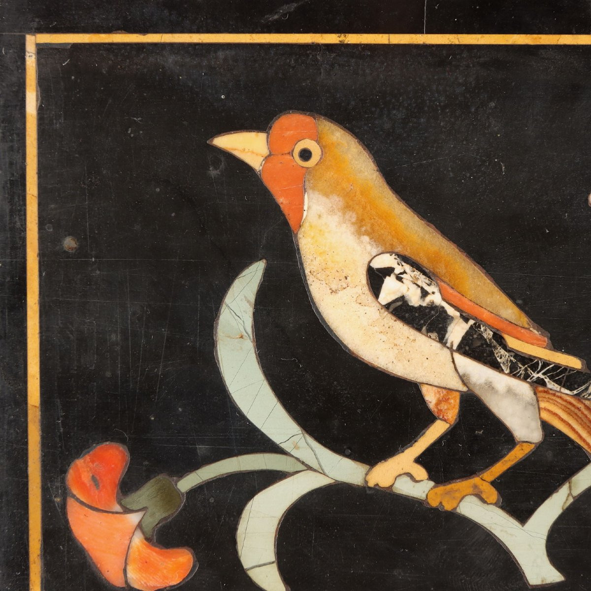 Four Panels In Florentine Mosaic. Florence, First Half Of The 17th Century.-photo-6