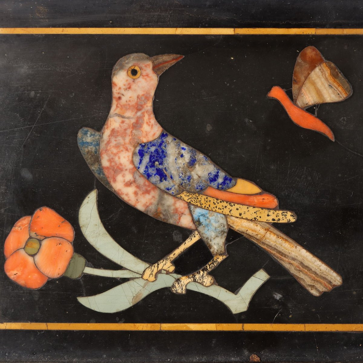 Four Panels In Florentine Mosaic. Florence, First Half Of The 17th Century.-photo-8