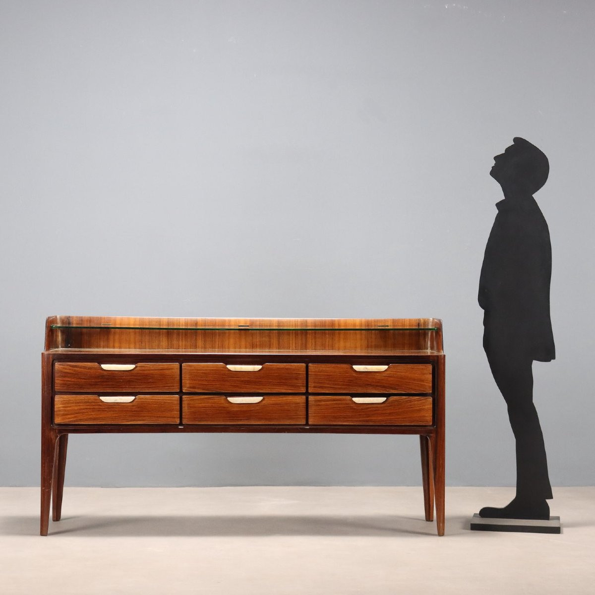 Vintage Chest Of Drawers Exotic Woods Veneer Design 1950s-photo-2