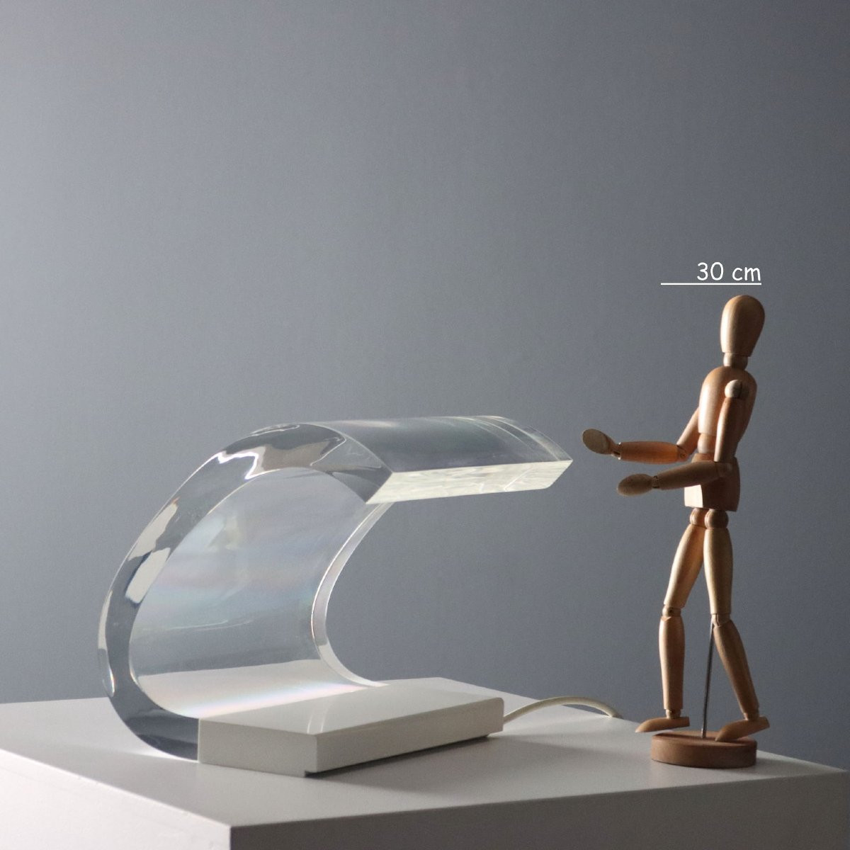 Lampe Oluce '281 Acrylique' Vintage Design Gianni et Joe Colombo-photo-2