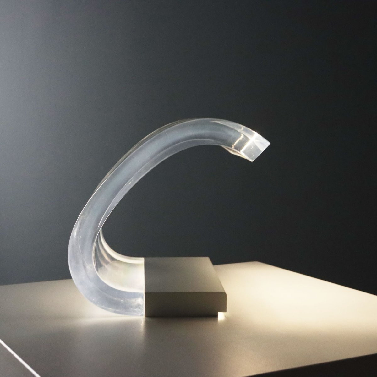 Lampe Oluce '281 Acrylique' Vintage Design Gianni et Joe Colombo-photo-4