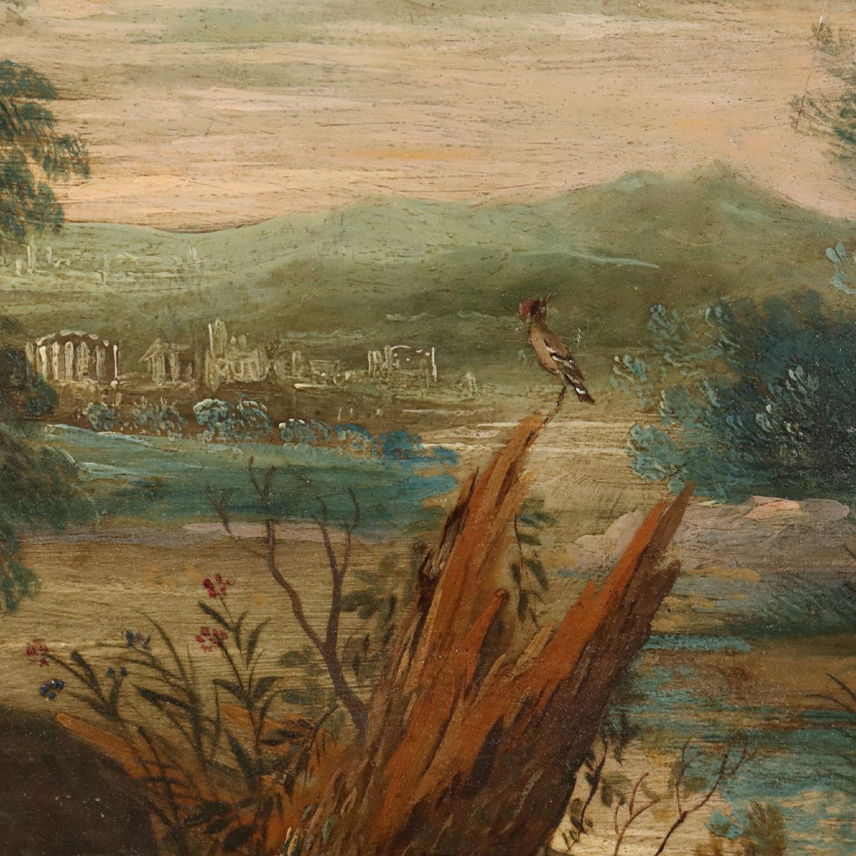 Peint avec Scène de Guérison XVIIème Siècle Peinture Huile sur Cuivre-photo-2