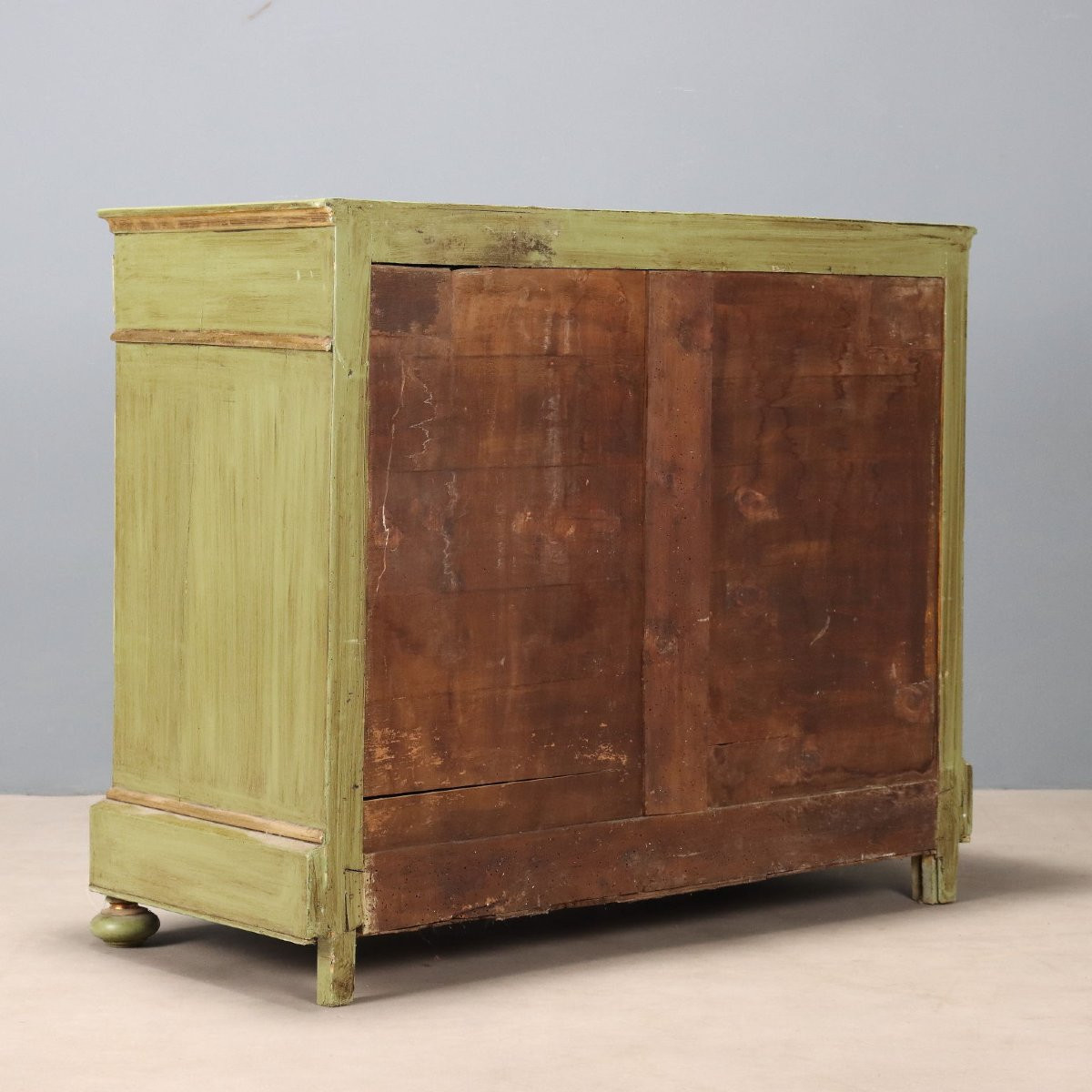 Commode Umbertino laquée et dorée Italie, fin du XIXe siècle-photo-5