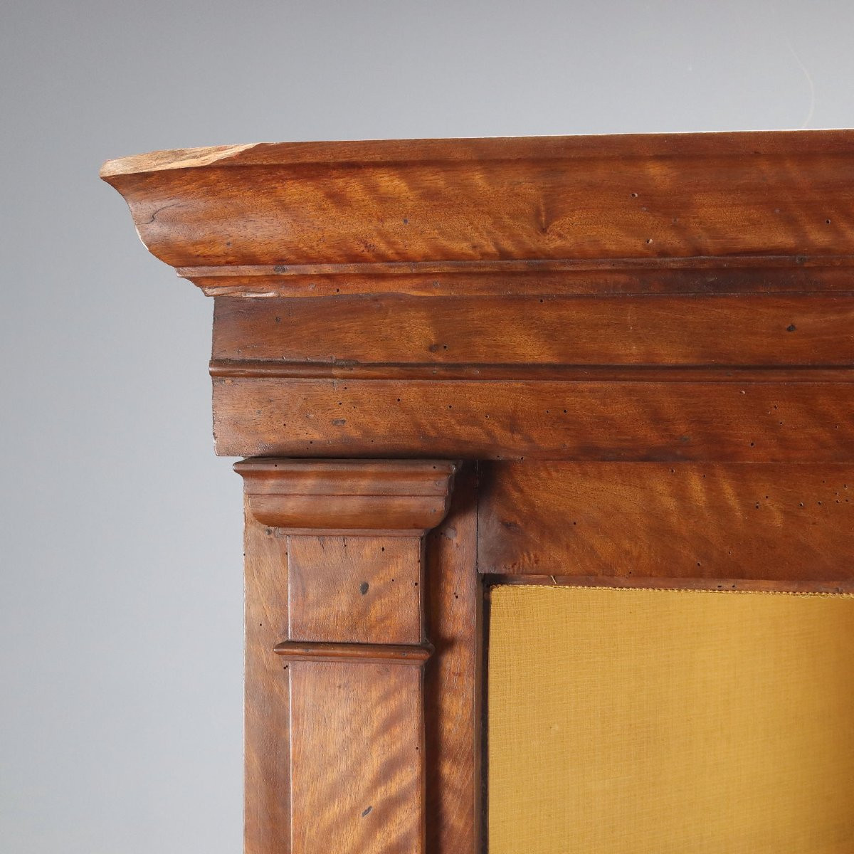 Meuble d'Angle Baroque Ancien Noyer Verre Italie XVIIIe Siècle -photo-1