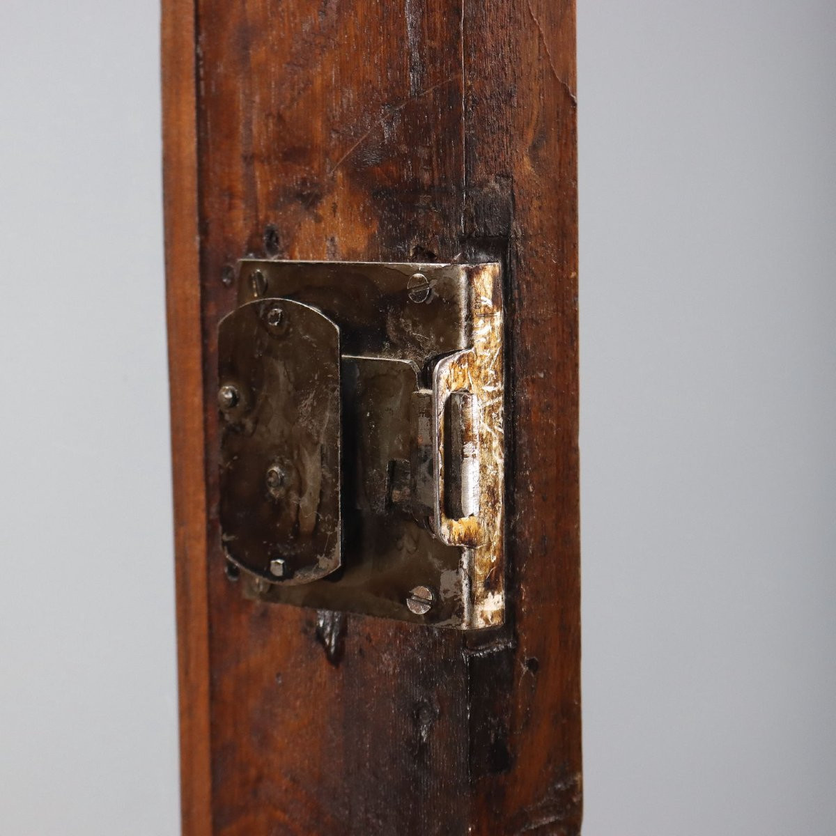 Meuble d'Angle Baroque Ancien Noyer Verre Italie XVIIIe Siècle -photo-3