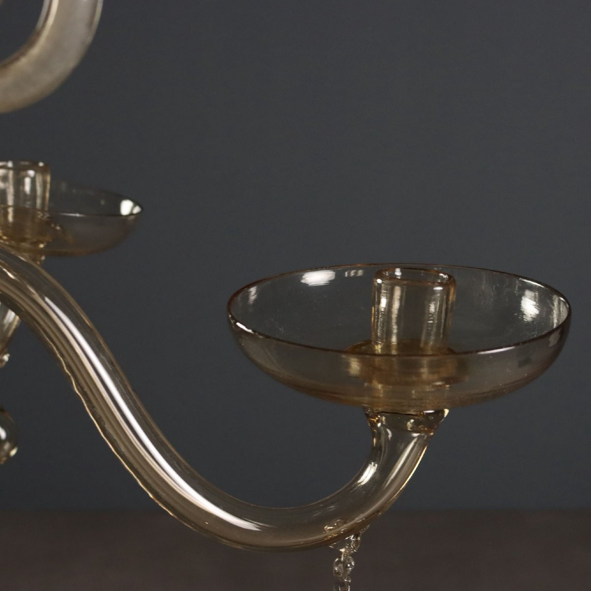 Antique Chandelier Blown Venetian Glass Italy XX Century-photo-4