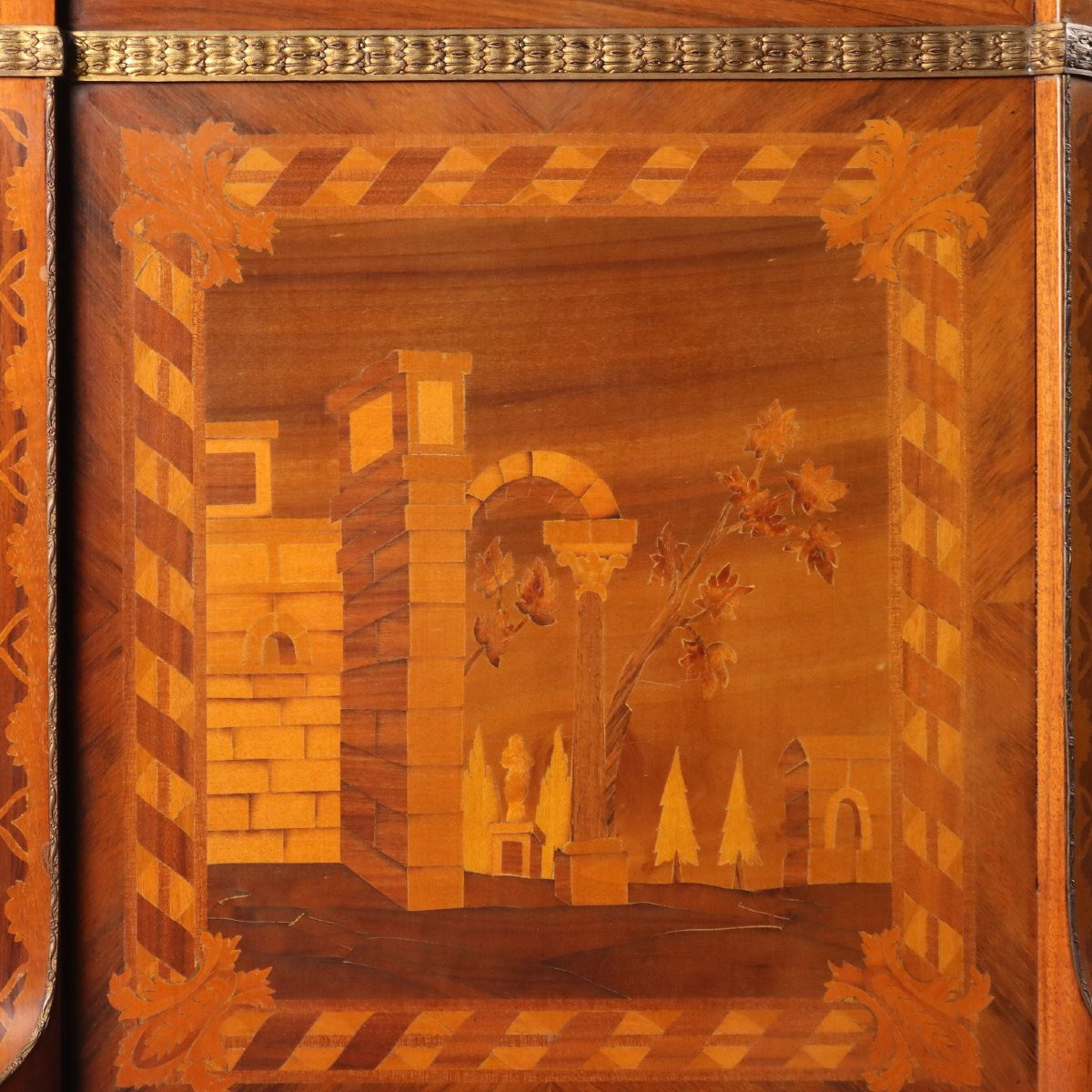 Commode Ancienne Style Napoléon III Bois Italie XXe Siècle-photo-4