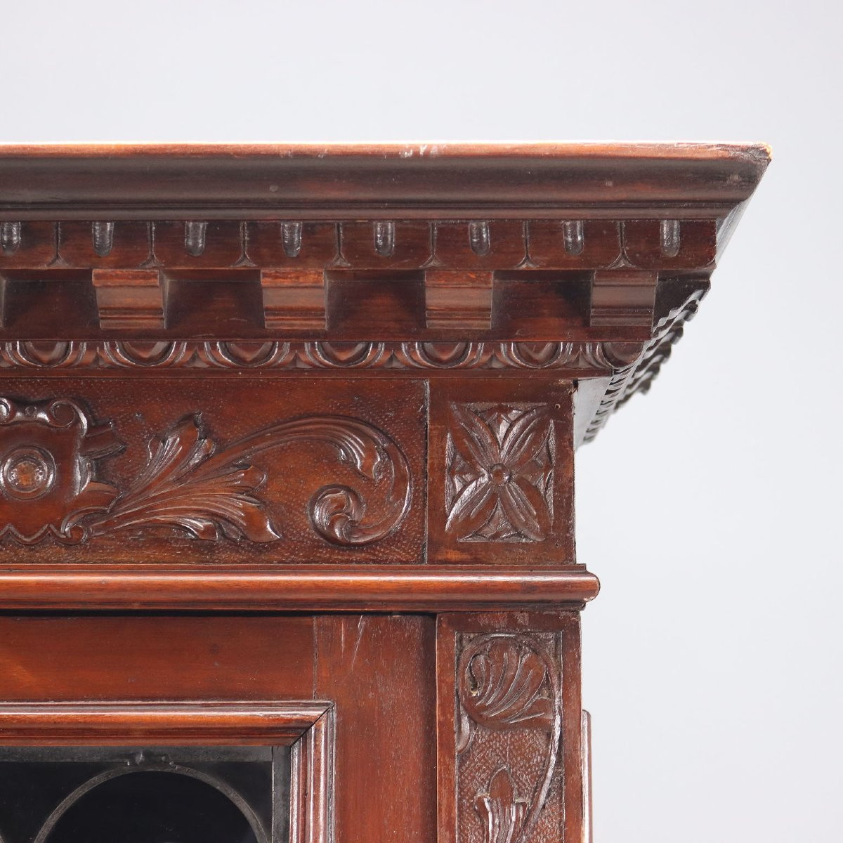 Antique Bookcase Neo-renaissance Style Walnut XX Century-photo-2