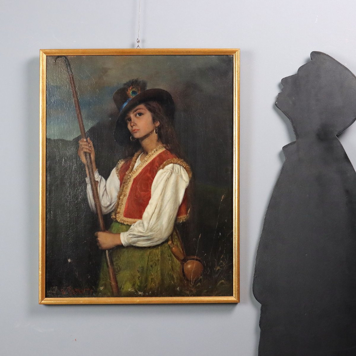 Tableau Moderne Signé Domenico Pesenti Huile sur Toile '800-photo-2