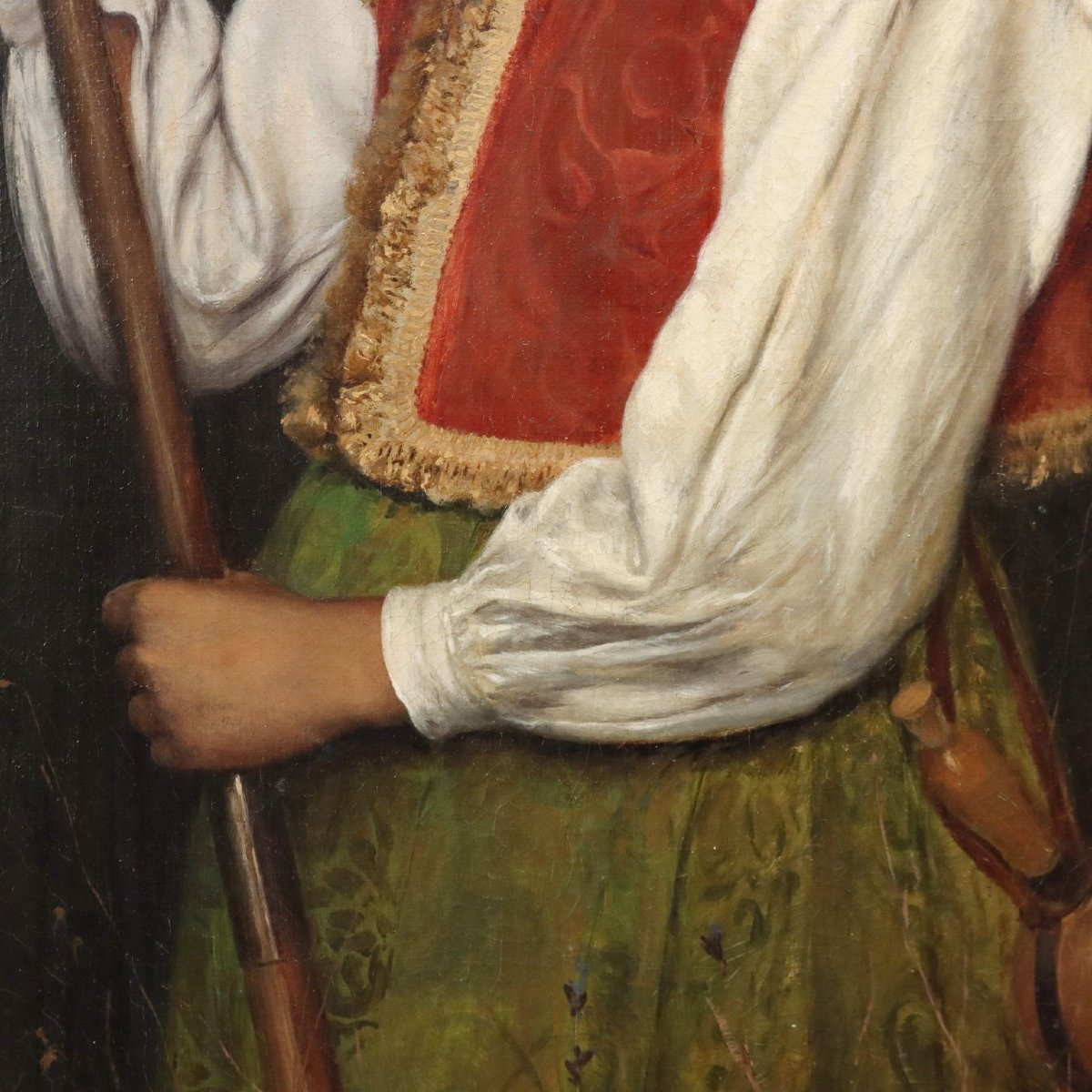 Tableau Moderne Signé Domenico Pesenti Huile sur Toile '800-photo-2