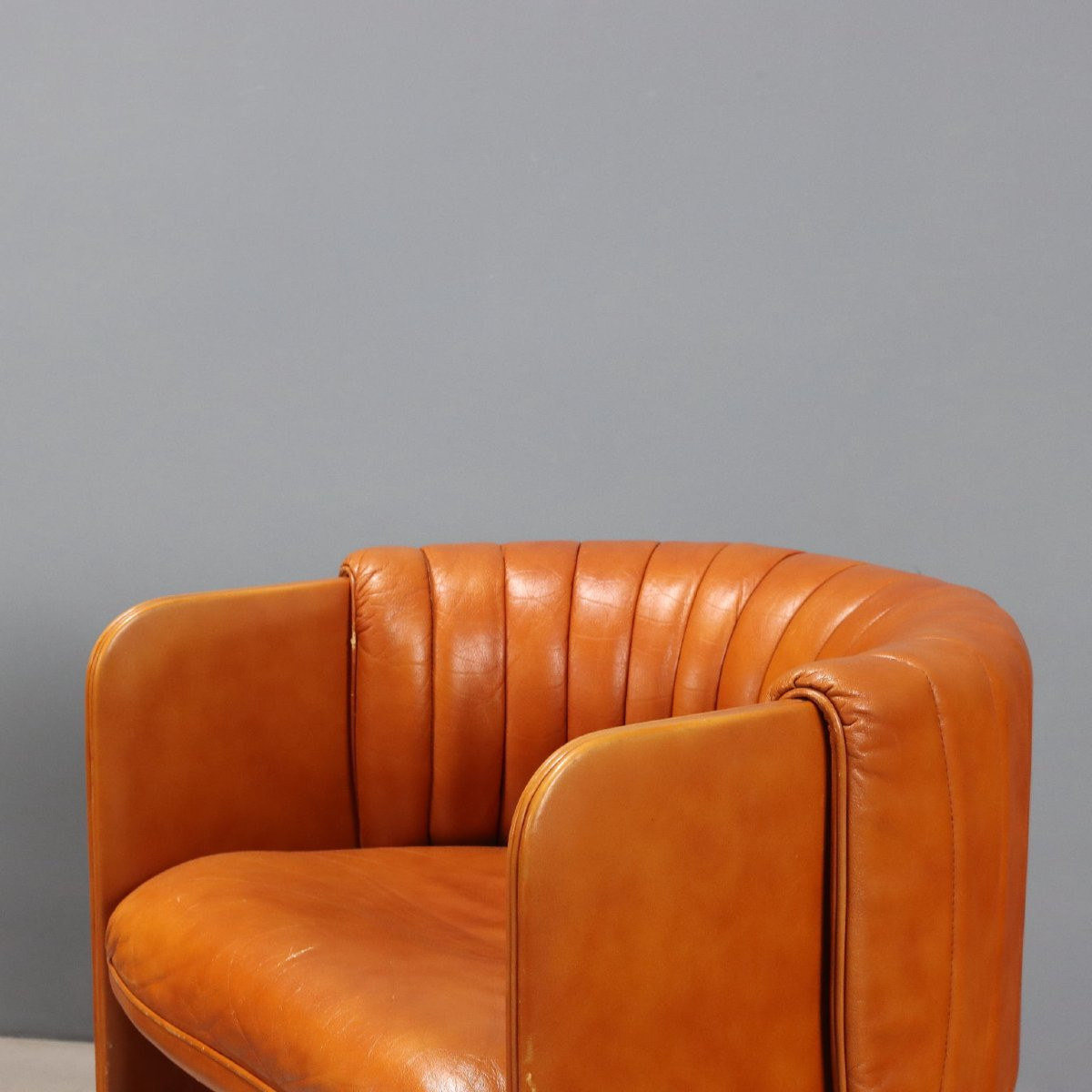 Poltrona Frau 'dinette' Armchairs Leather Design Italy 1970s-photo-1