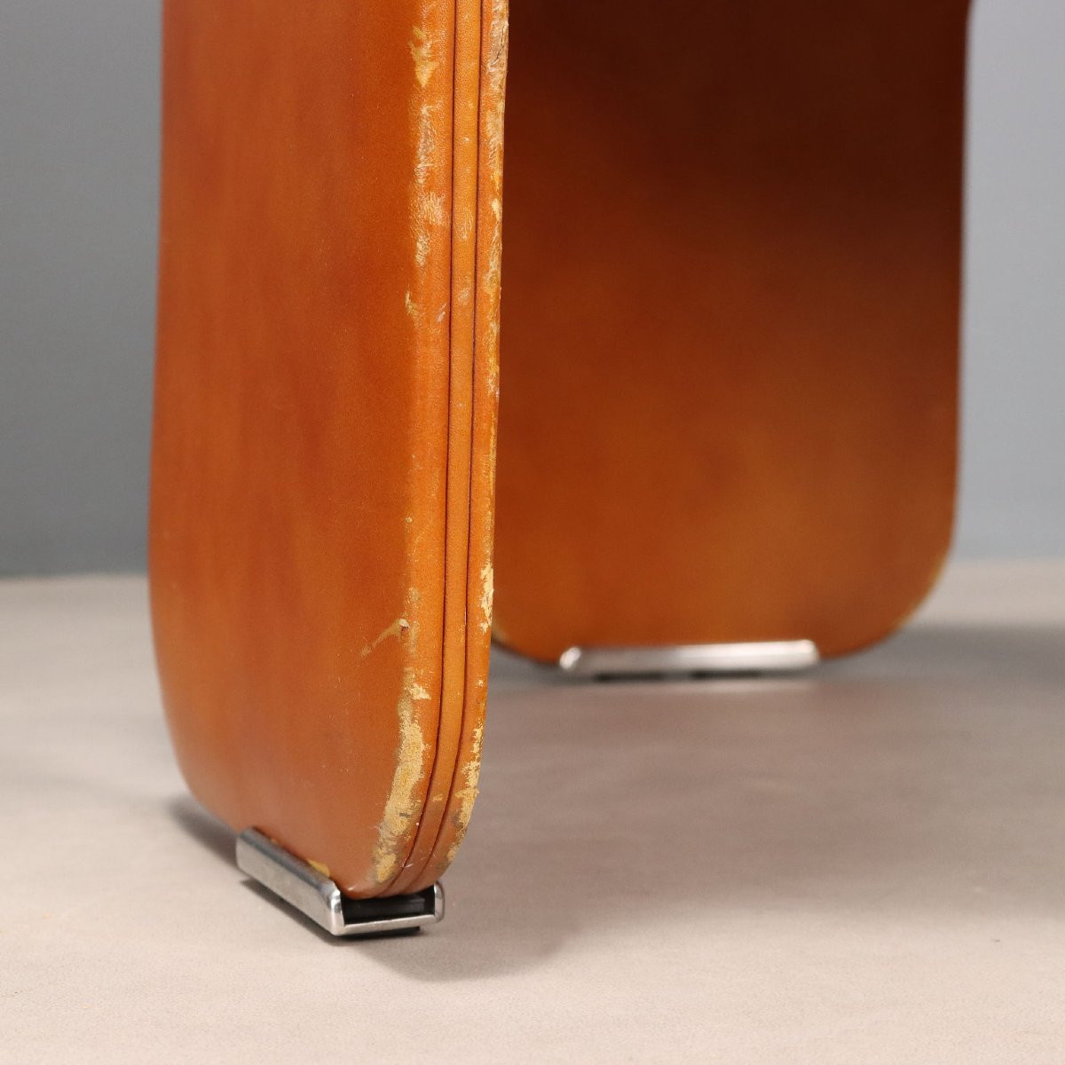 Poltrona Frau 'dinette' Armchairs Leather Design Italy 1970s-photo-3