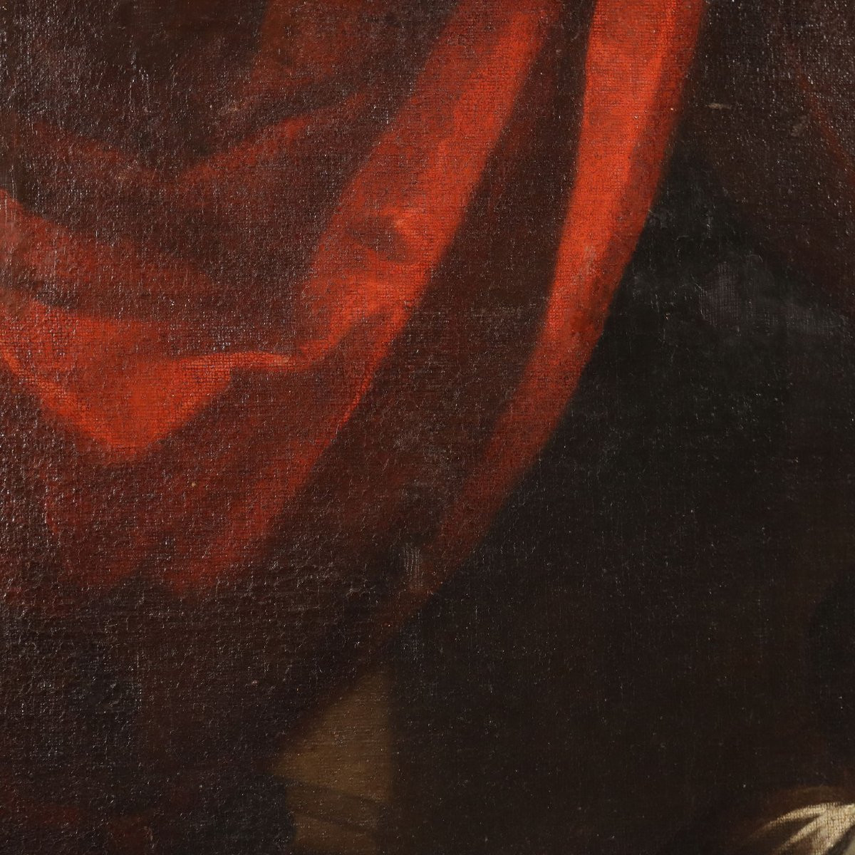 Tableau Ancien La Naissance de la Vierge Marie XVIIe Siècle Copie par Simon Vouet-photo-5