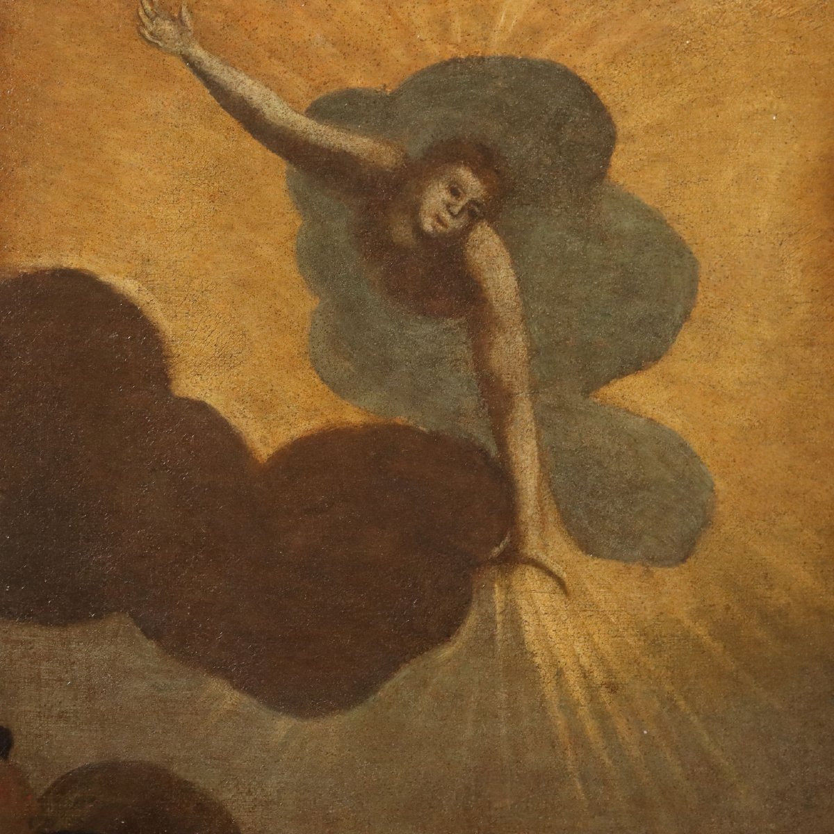 Tableau Ancien La Conversion de Saint Paul Huile sur Toile '600-photo-4