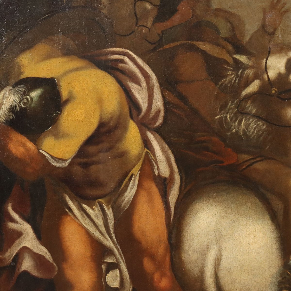 Tableau Ancien La Conversion de Saint Paul Huile sur Toile '600-photo-2