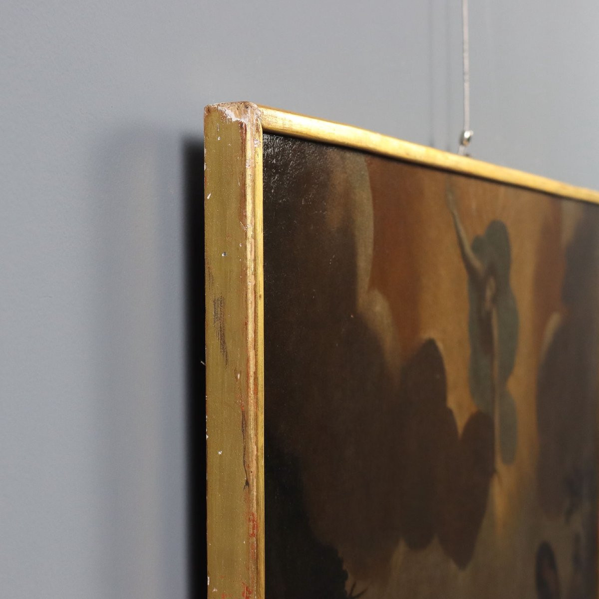 Tableau Ancien La Conversion de Saint Paul Huile sur Toile '600-photo-7