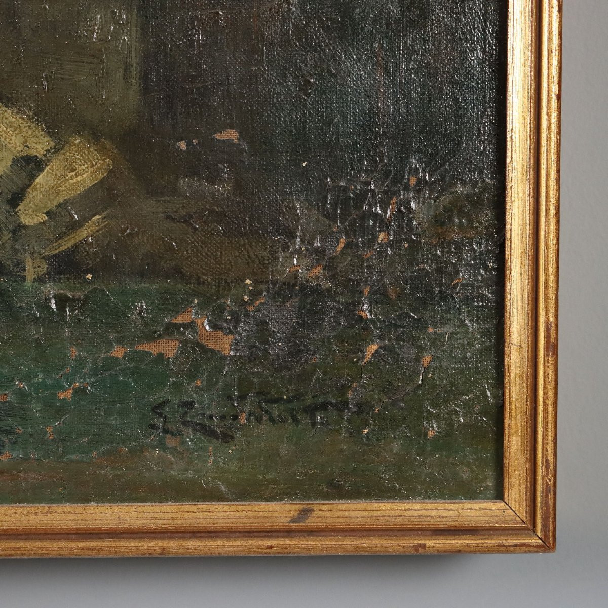 Modern Painting Signed Ludovico Zambeletti 'val Vogna' XX Century-photo-3