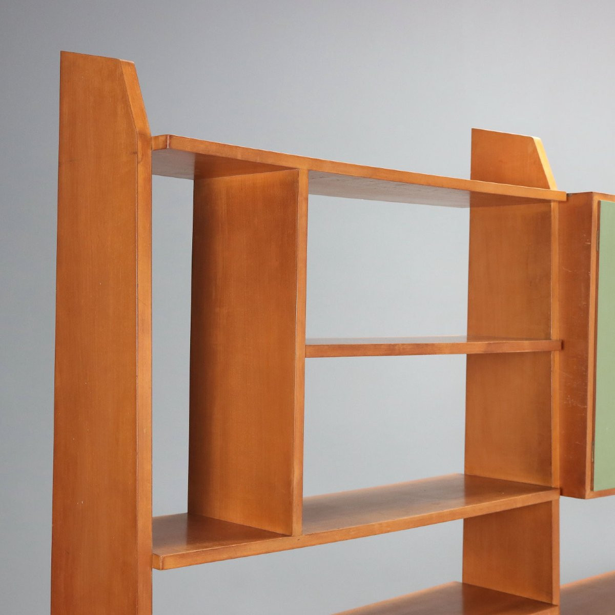 Vintage Bookcase Lacquered Wood Glass Design Italy 1950s-1960s-photo-1