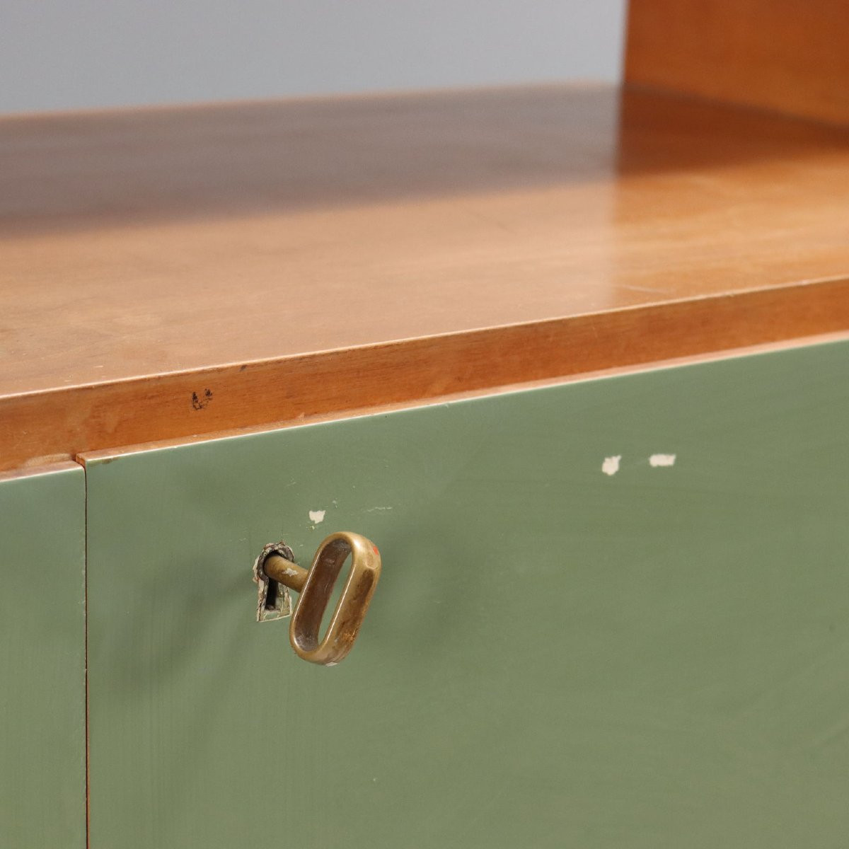 Vintage Bookcase Lacquered Wood Glass Design Italy 1950s-1960s-photo-4