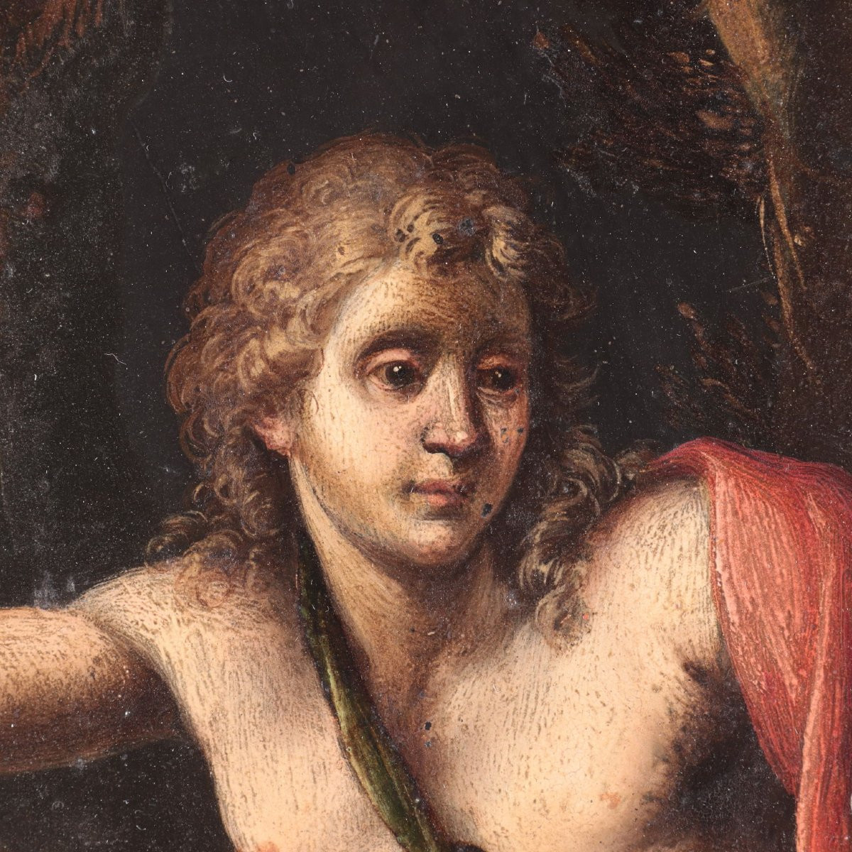 Paire de Tableaux Anciens sur Ardoise Sujét Sacré '600-photo-4