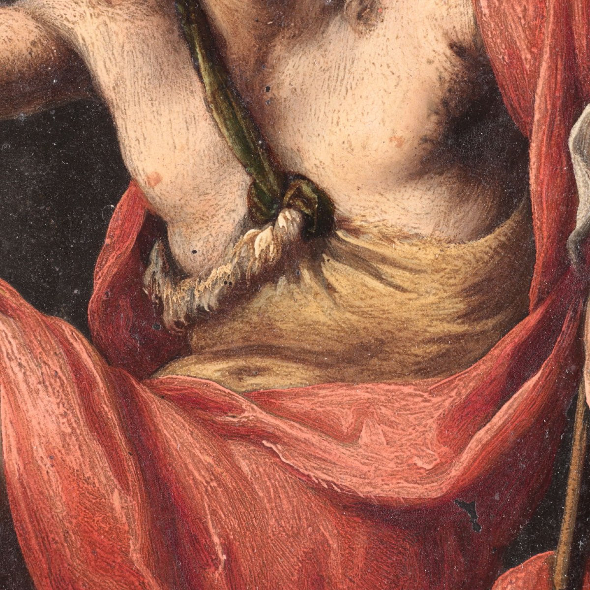 Paire de Tableaux Anciens sur Ardoise Sujét Sacré '600-photo-5