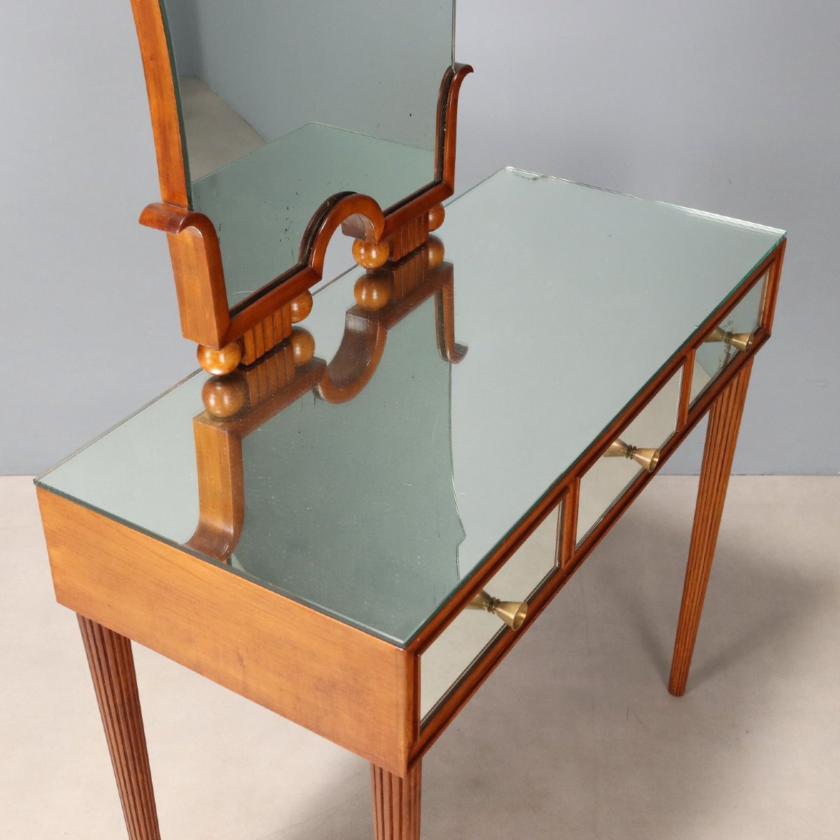 Vintage Dressing Table  Mahogany 1940s-photo-6