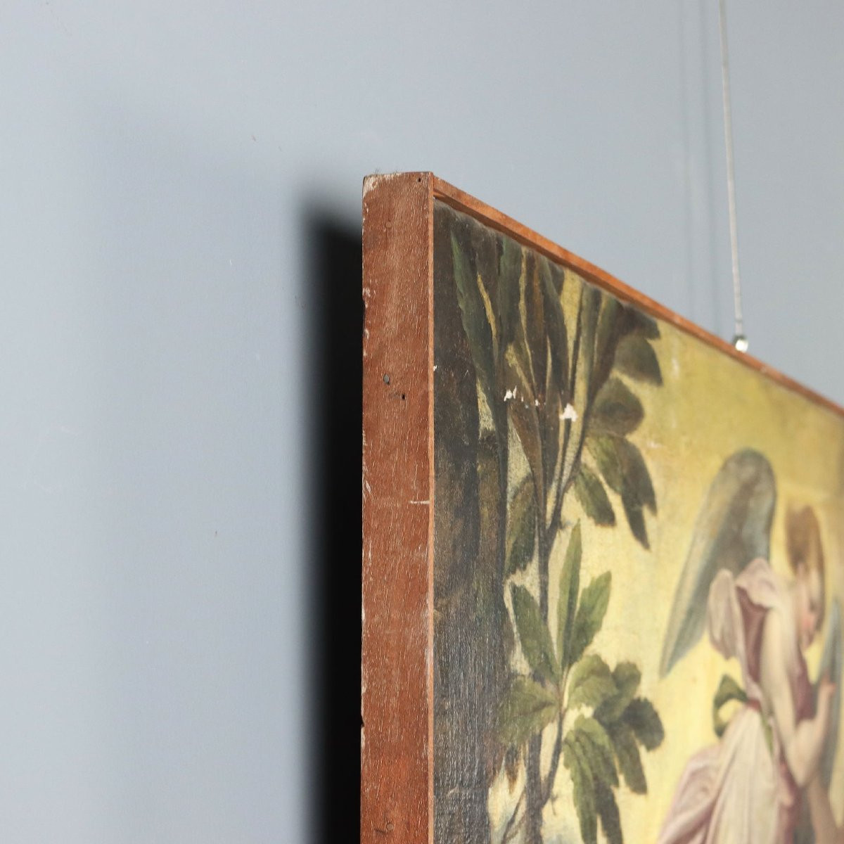 Tableau Ancien Saint Joachim et l'Ange Huile sur Toile XVIe Siècle-photo-6