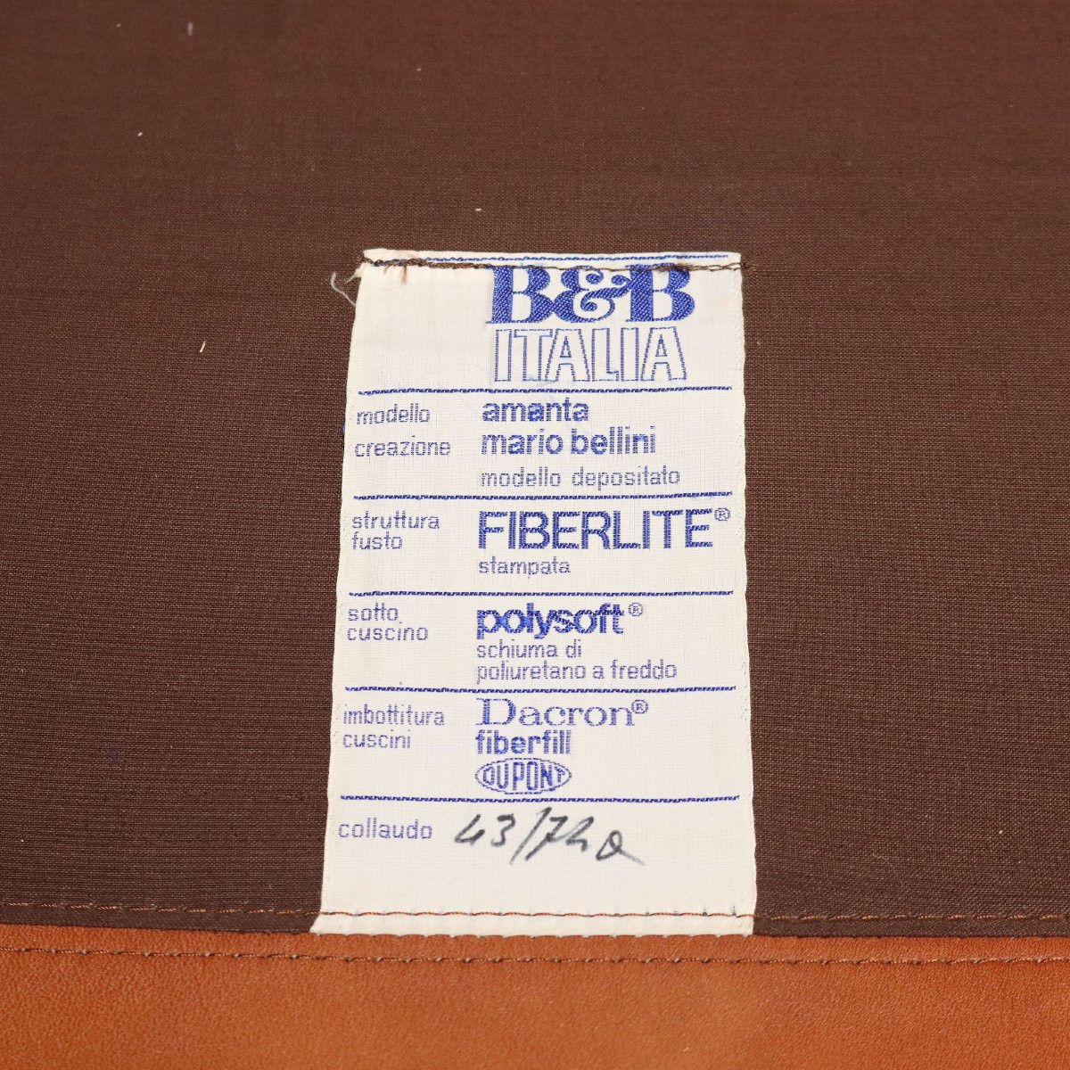 Fauteuils B&B 'Amanta' Vintage Design Mario Bellini Italie Années 70-photo-4