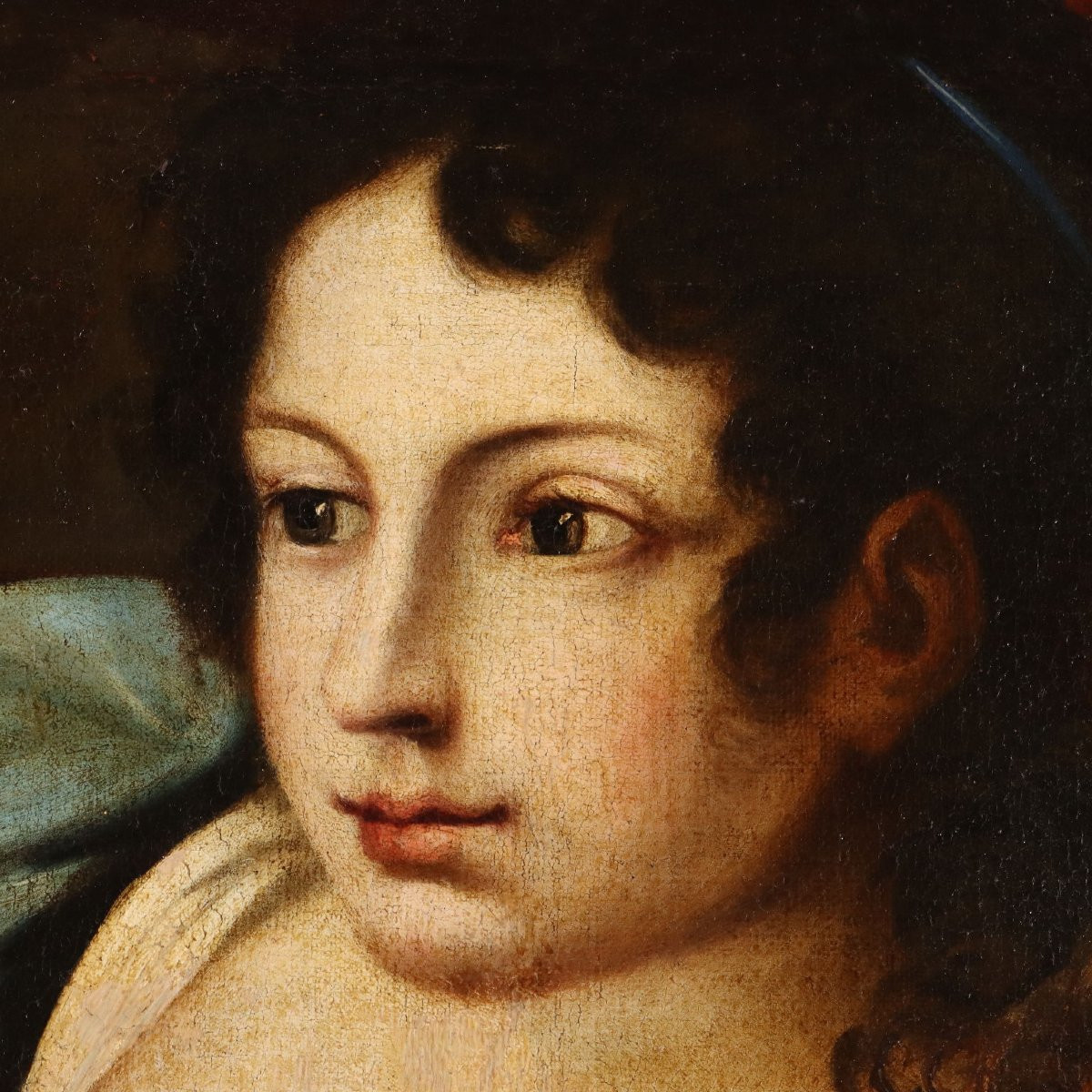 Tableau Ancien 'Allégorie de la Charité' Disciple de Carlo Cignani '600-photo-4