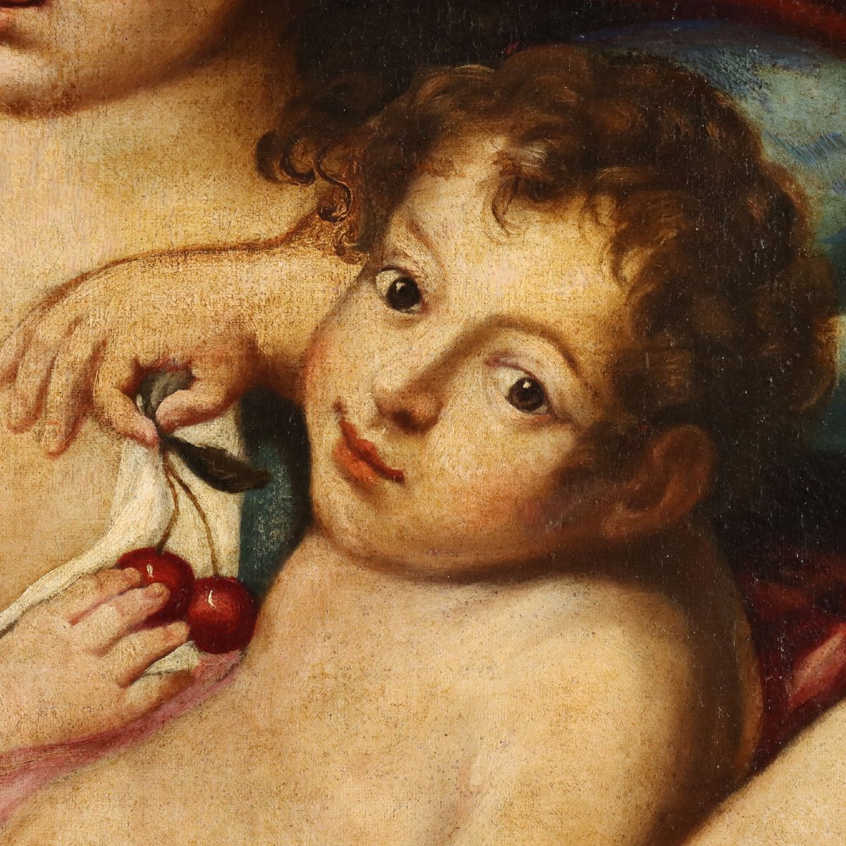 Tableau Ancien 'Allégorie de la Charité' Disciple de Carlo Cignani '600-photo-2