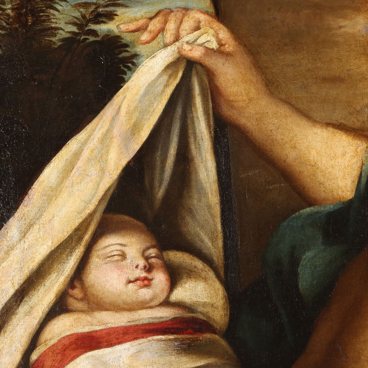 Tableau Ancien 'Allégorie de la Charité' Disciple de Carlo Cignani '600-photo-3