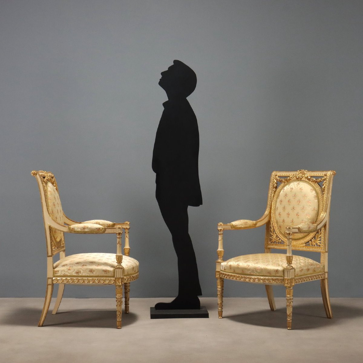 Pair Of Neoclassical Armchairs, Late 19th Century Italy-photo-2