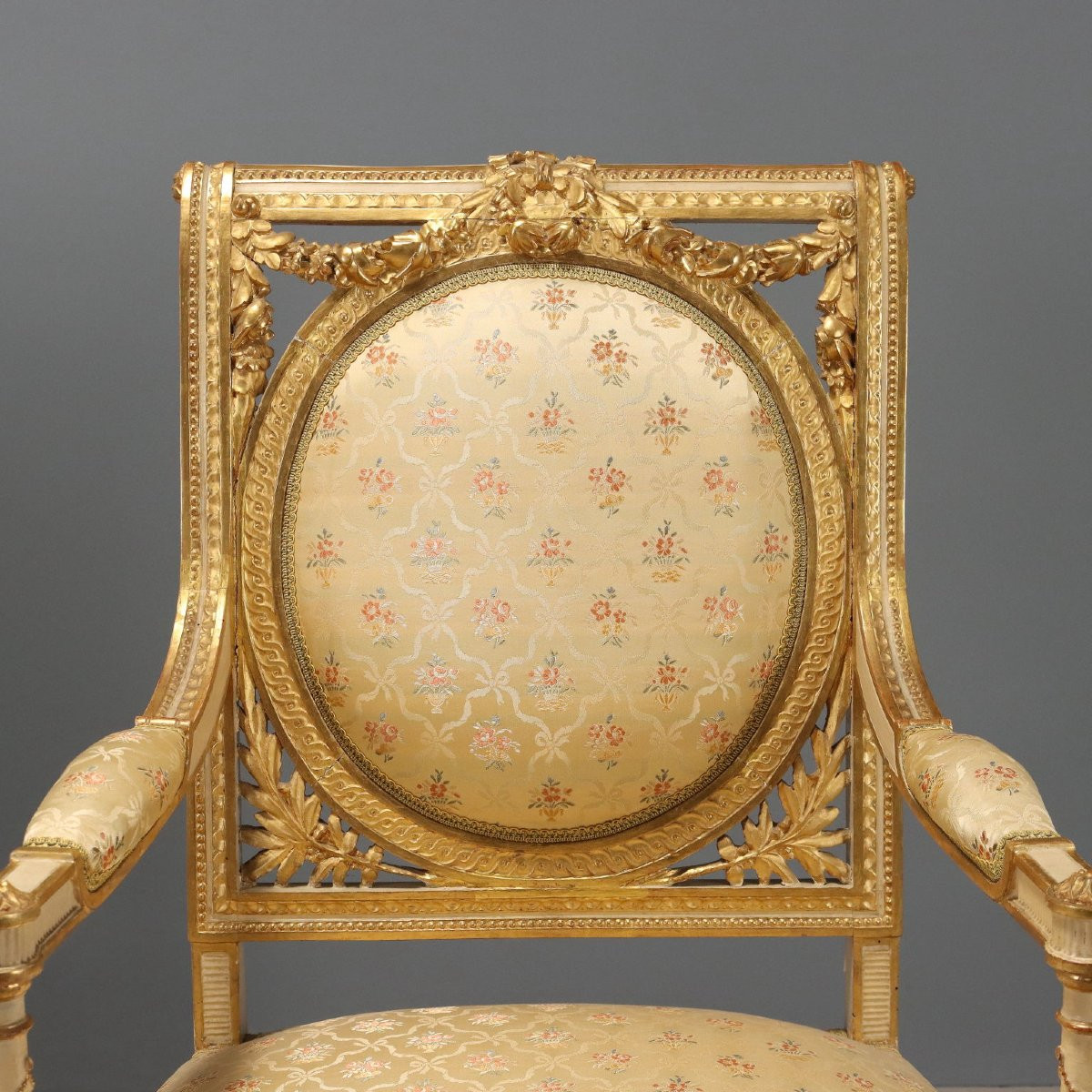 Pair Of Neoclassical Armchairs, Late 19th Century Italy-photo-4